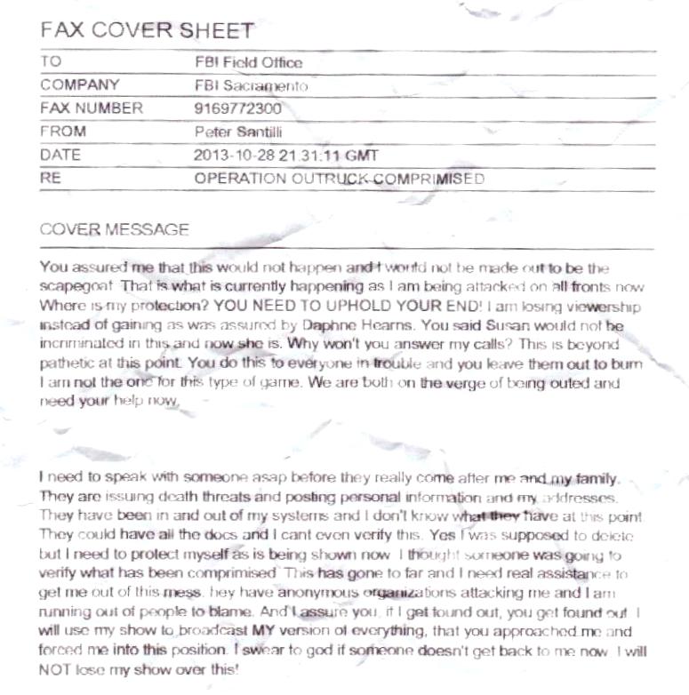 santilli fbi fax cover