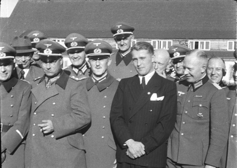 Werner von Braun poses with his co-workers...before becoming a proud American citizen, of course!